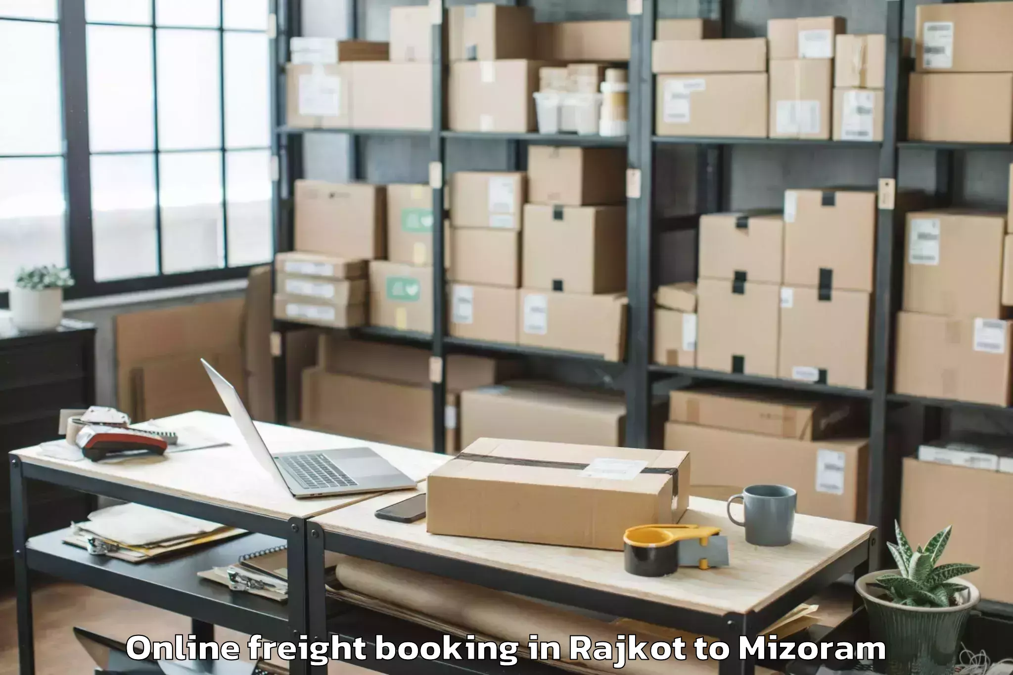 Professional Rajkot to Saiha Online Freight Booking